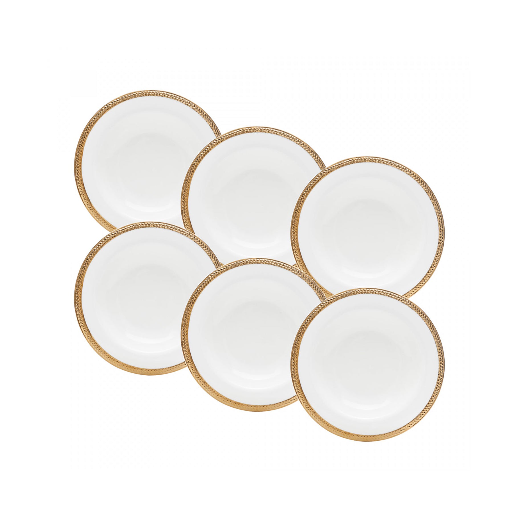 Conjunto 6 Pratos Fundos de Porcelana Paddy 22cm x 10cm - Wolff