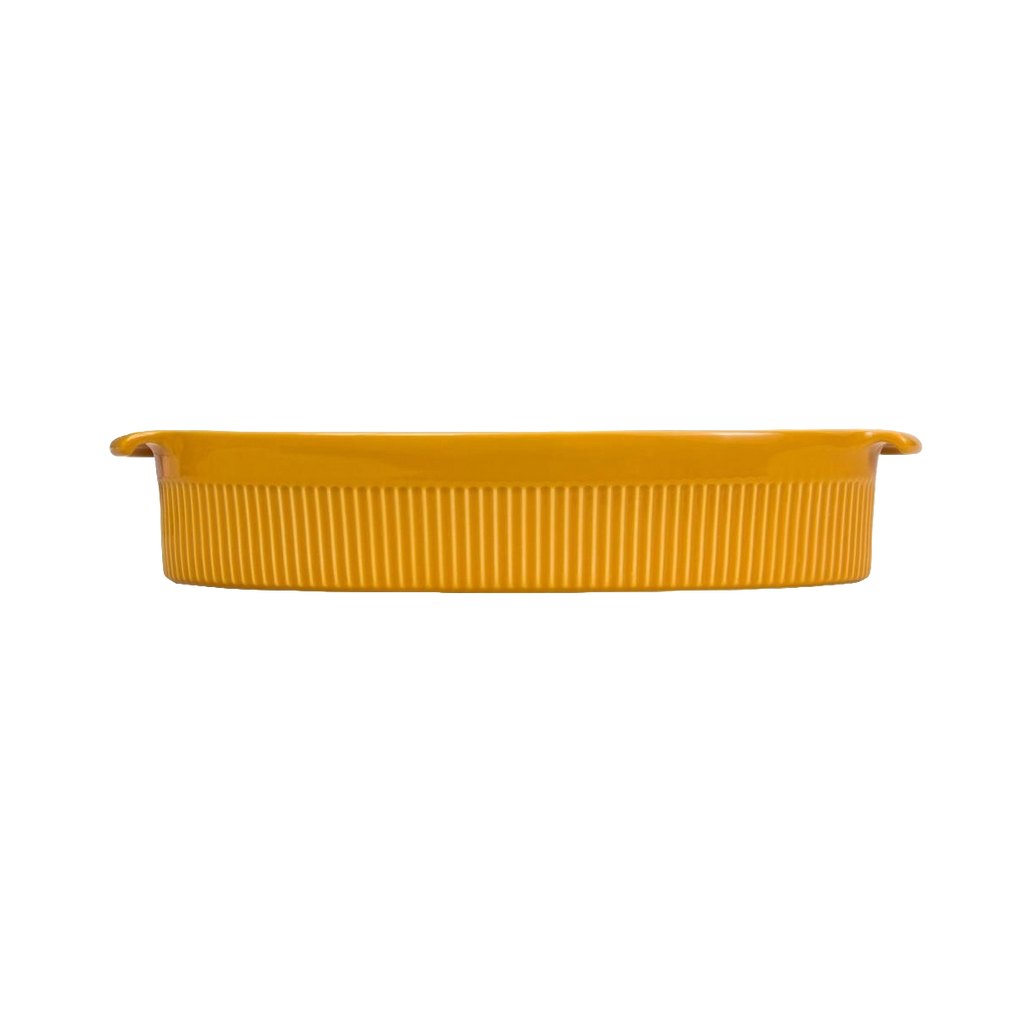 Travessa Refratária Oval M 32,5 cm Amarela 1,8 L