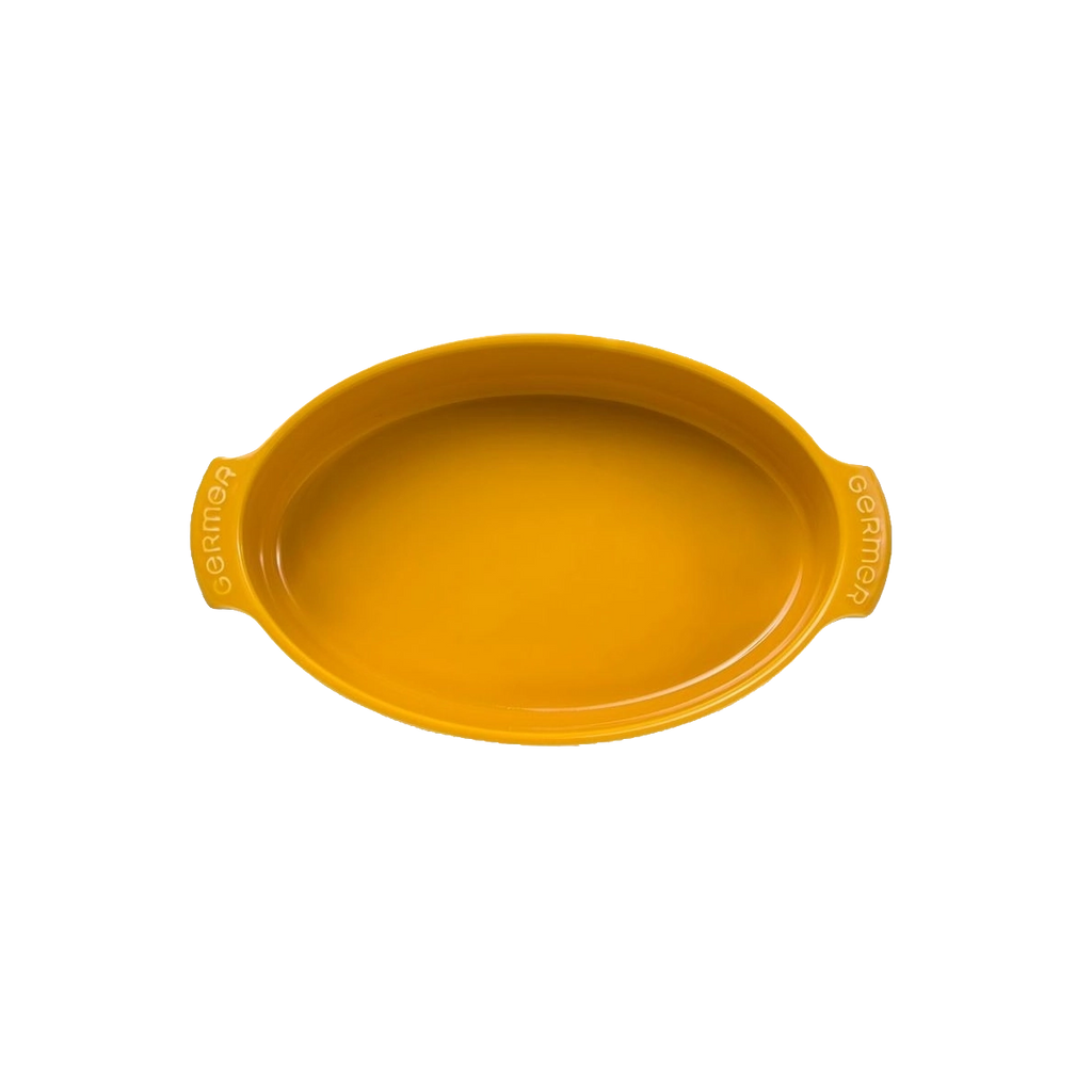 Travessa Refratária Oval M 32,5 cm Amarela 1,8 L